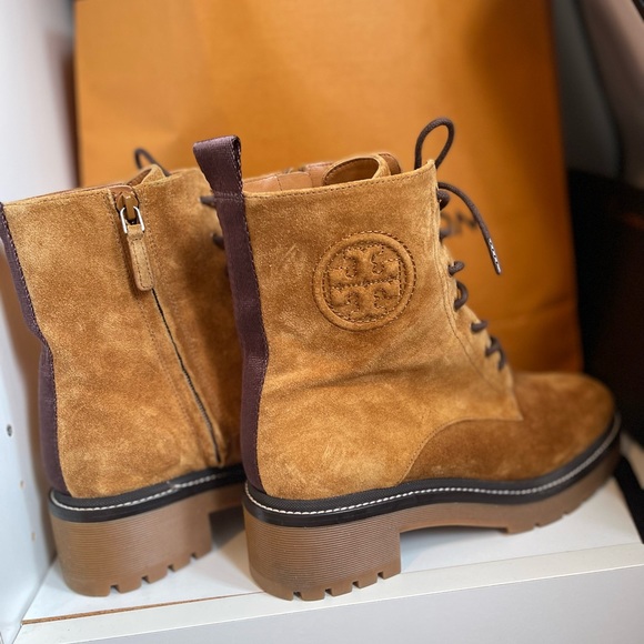 Combat boots Tory Burch. This earth-tone, all-suede size 8.5 would fit 9 - Picture 2 of 8
